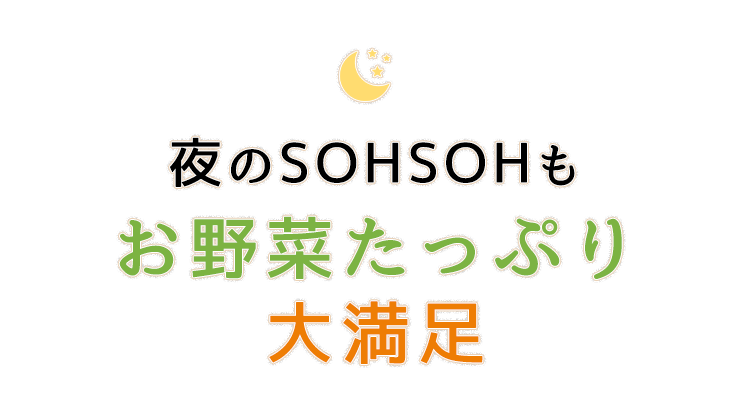 お野菜たっぷり大満足